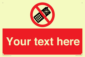 Custom No camera phones Sign